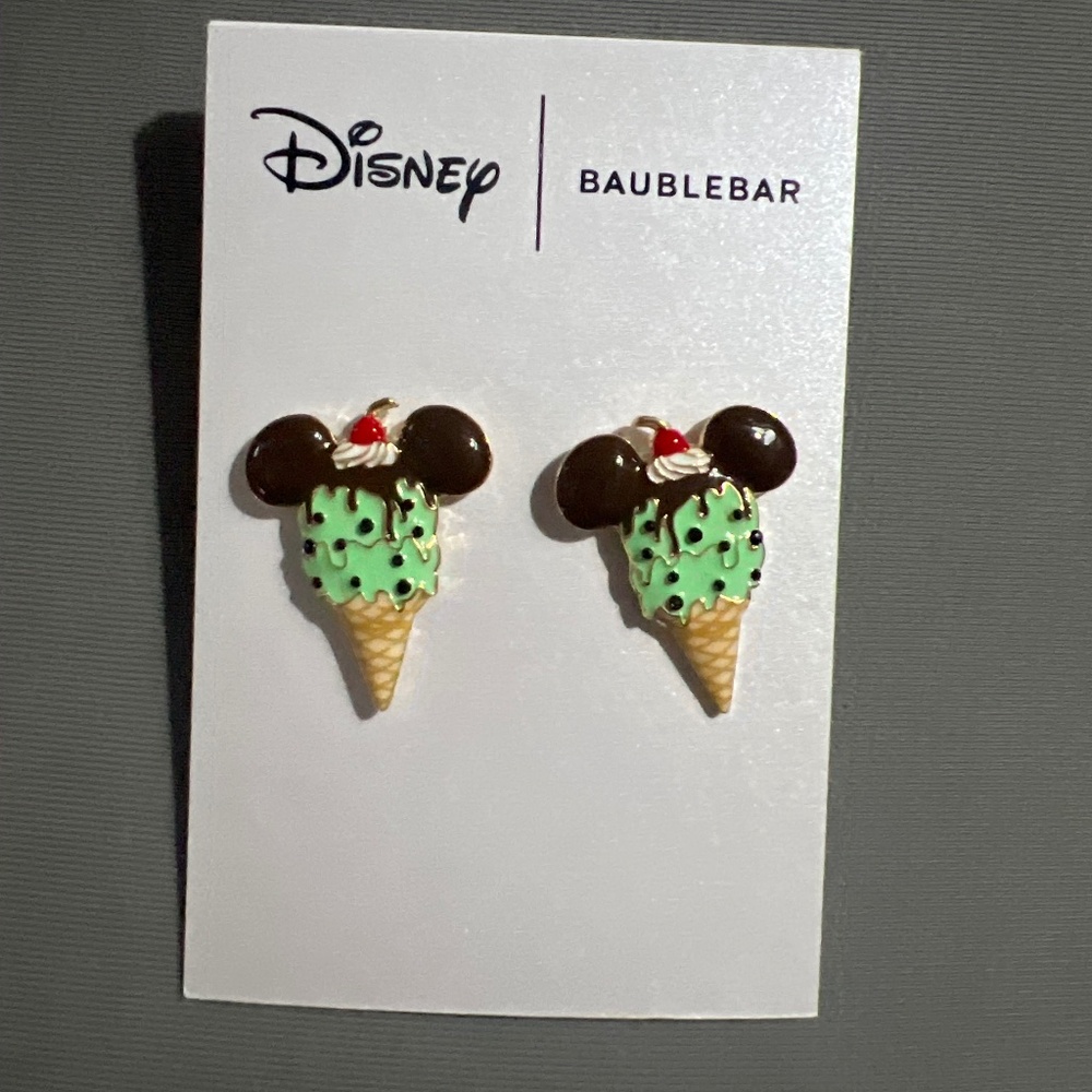Disney baublebar ice cream sundae earrings